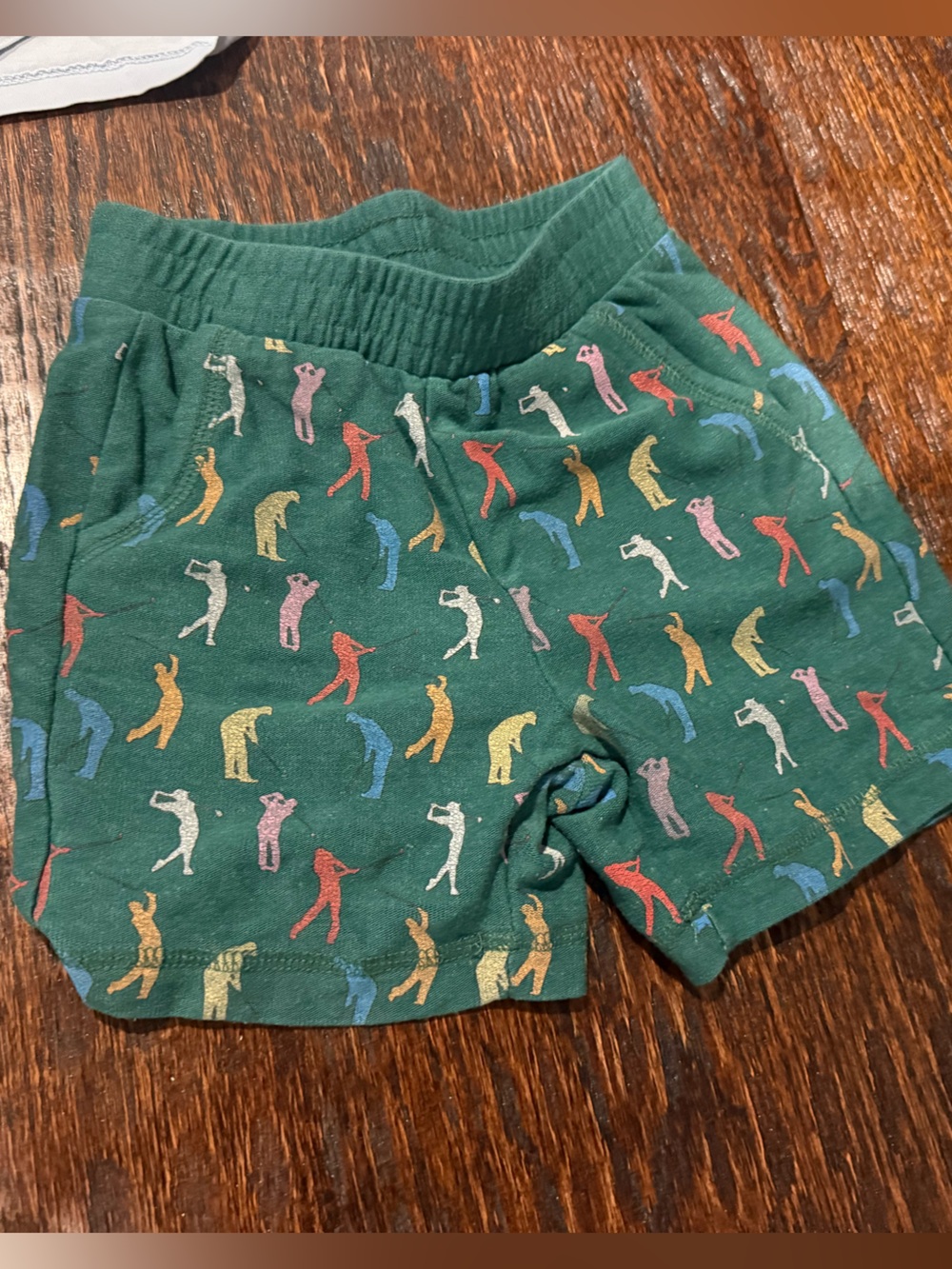 Chaser Green Shorts with Multicolor Dog Print